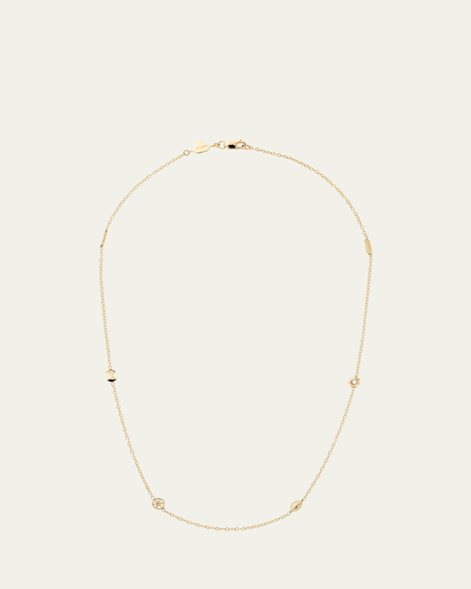 14K Yellow Gold Mini Pasta By-The-Yard Necklace